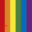 loper met regenboog print feestloper 88271632