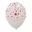 witte ballon met rode hartjes