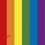 loper met regenboog print feestloper 88271632