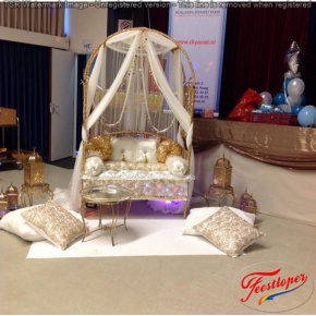 witte loper 1 meter breed feestloper witte glitter loper binnen